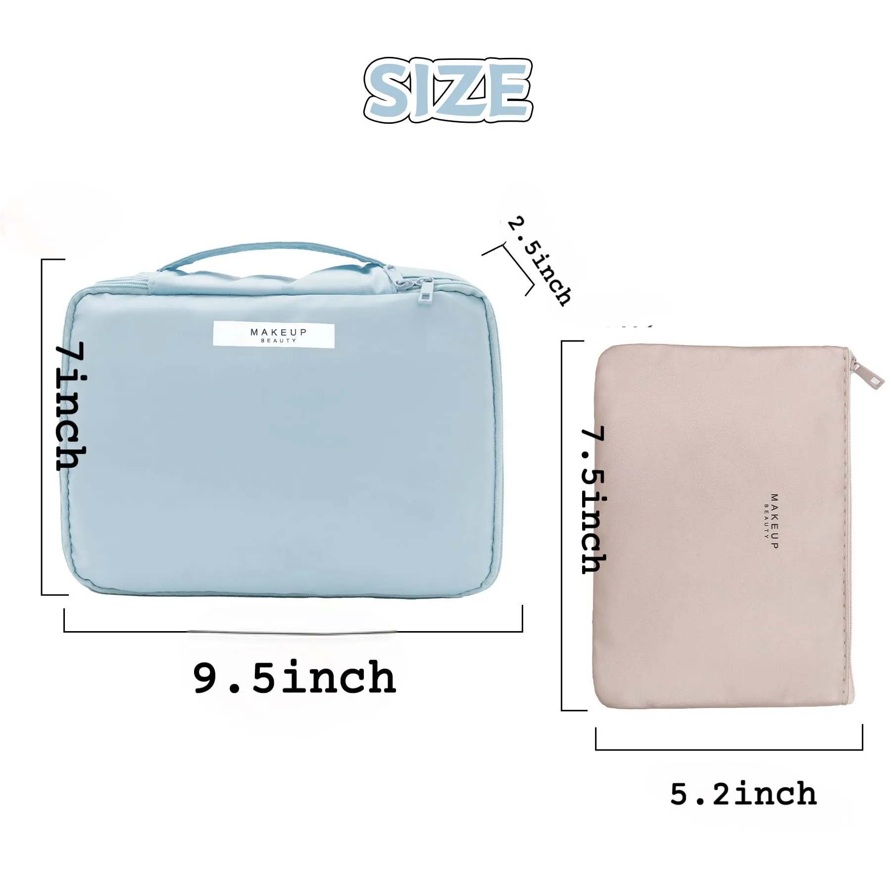 Travel Makeup Bag Cosmetic Bag Makeup Bag Toiletry bag for women and men (Blue)