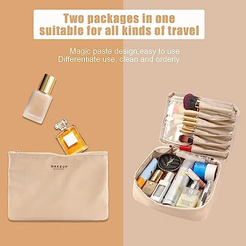 Travel Makeup Bag Cosmetic Bag Makeup Bag Toiletry bag for women and men (Large Blue)
