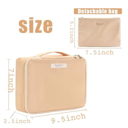 Travel Makeup Bag Cosmetic Bag Makeup Bag Toiletry bag for women and men (Large Blue)