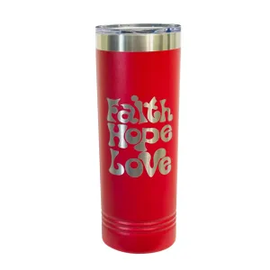 Tumbler - Faith Hope Love - Red