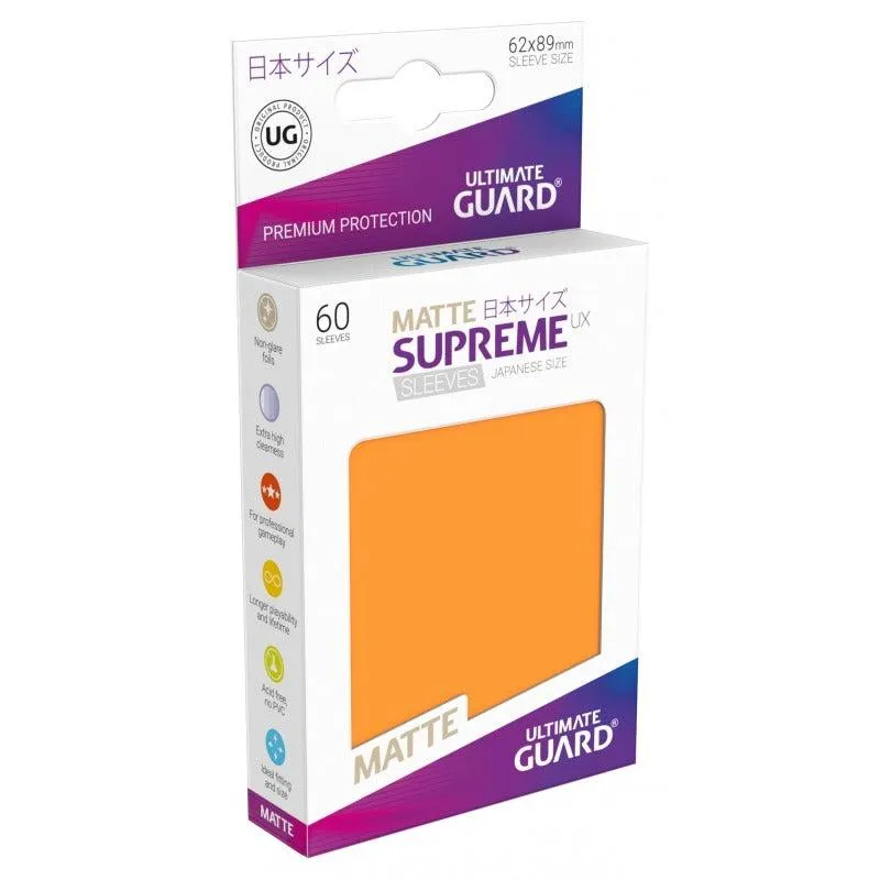 Ultimate Guard Supreme UX Sleeves Japanese Size Matte Orange (60)