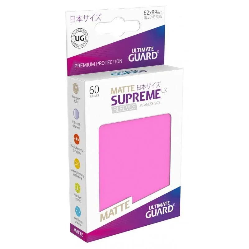 Ultimate Guard Supreme UX Sleeves Japanese Size Matte Pink (60)
