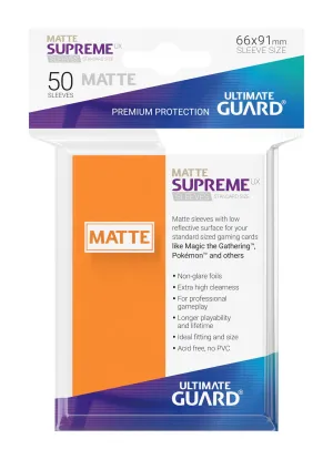 Ultimate Guard Supreme UX Sleeves Standard Size Matte Orange (50)