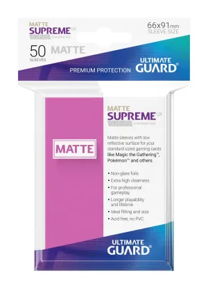 Ultimate Guard Supreme UX Sleeves Standard Size Matte Pink (50)