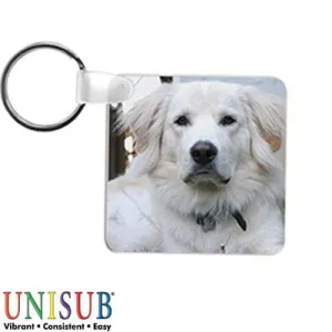 Unisub Sublimation Blank FRP Key Tag - 2.25" x 2.25" - Square