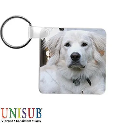 Unisub Sublimation Blank FRP Key Tag - 2.25" x 2.25" - Square