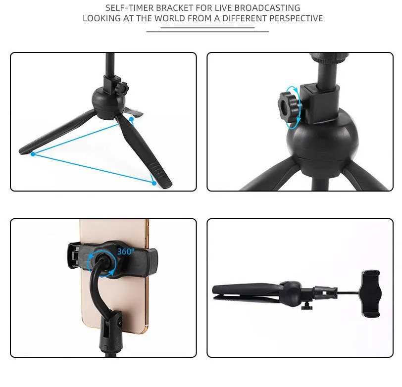 Universal Wireless Bluetooth Selfie Stick Live Tripod Monopod For Gopro For Smartphone Slr Sport Camera black