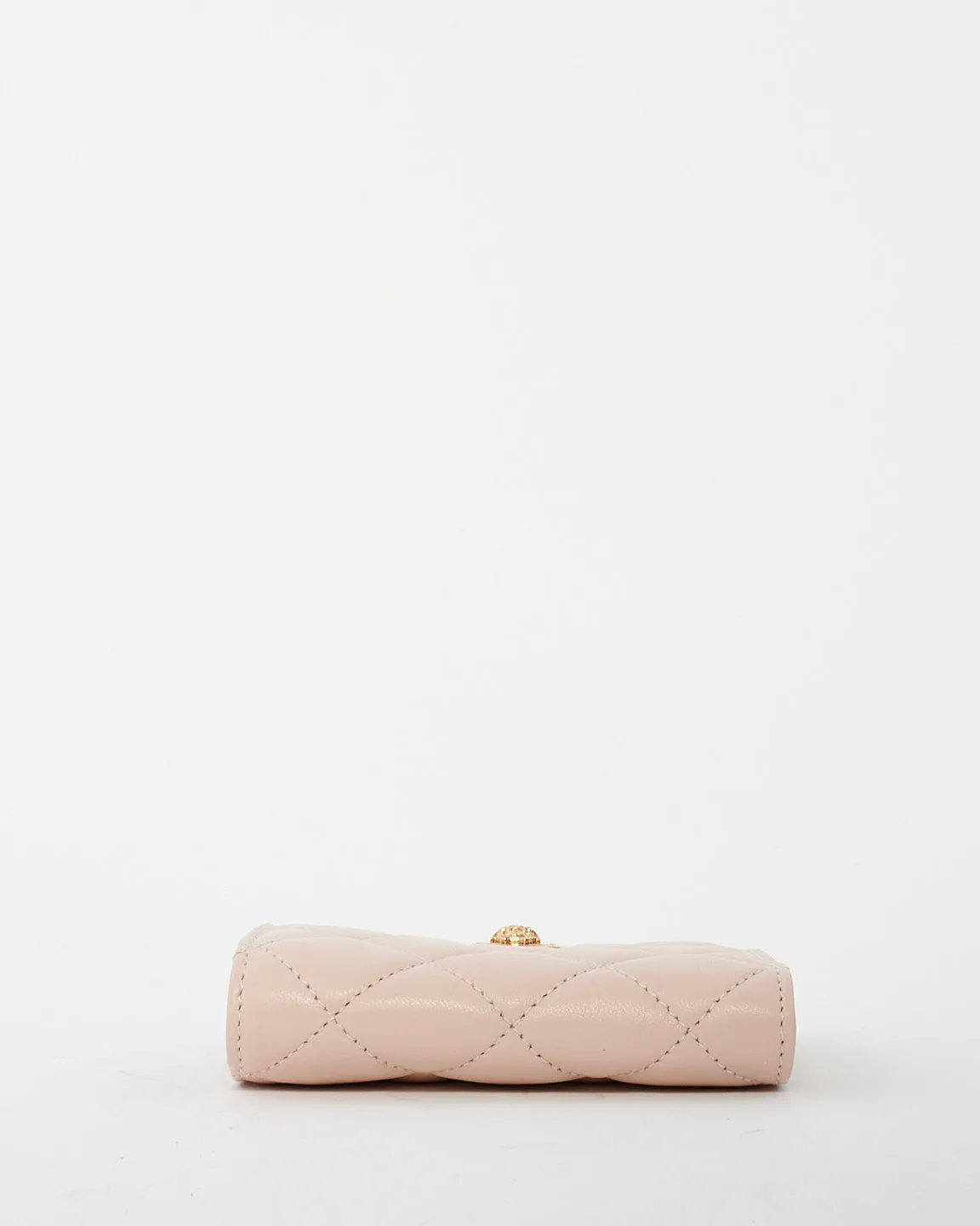 Versace Pink Quilted Leather Medusa Logo Wallet