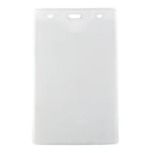 Vinyl Badge Holder with Chain Holes and Slot, 4" x 6" Clear (100/Pack)