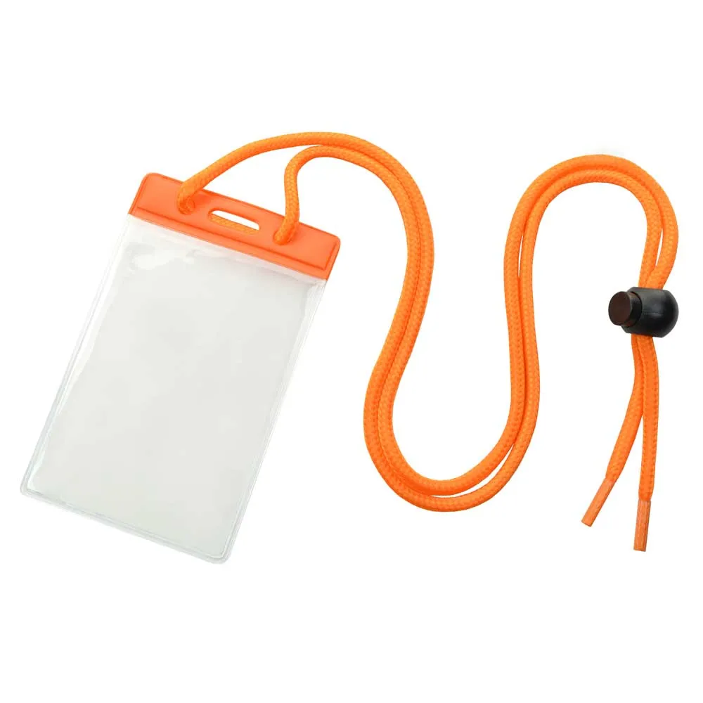 Vinyl Badge Holder with Color Bar and Neck Cord (100/Pack)