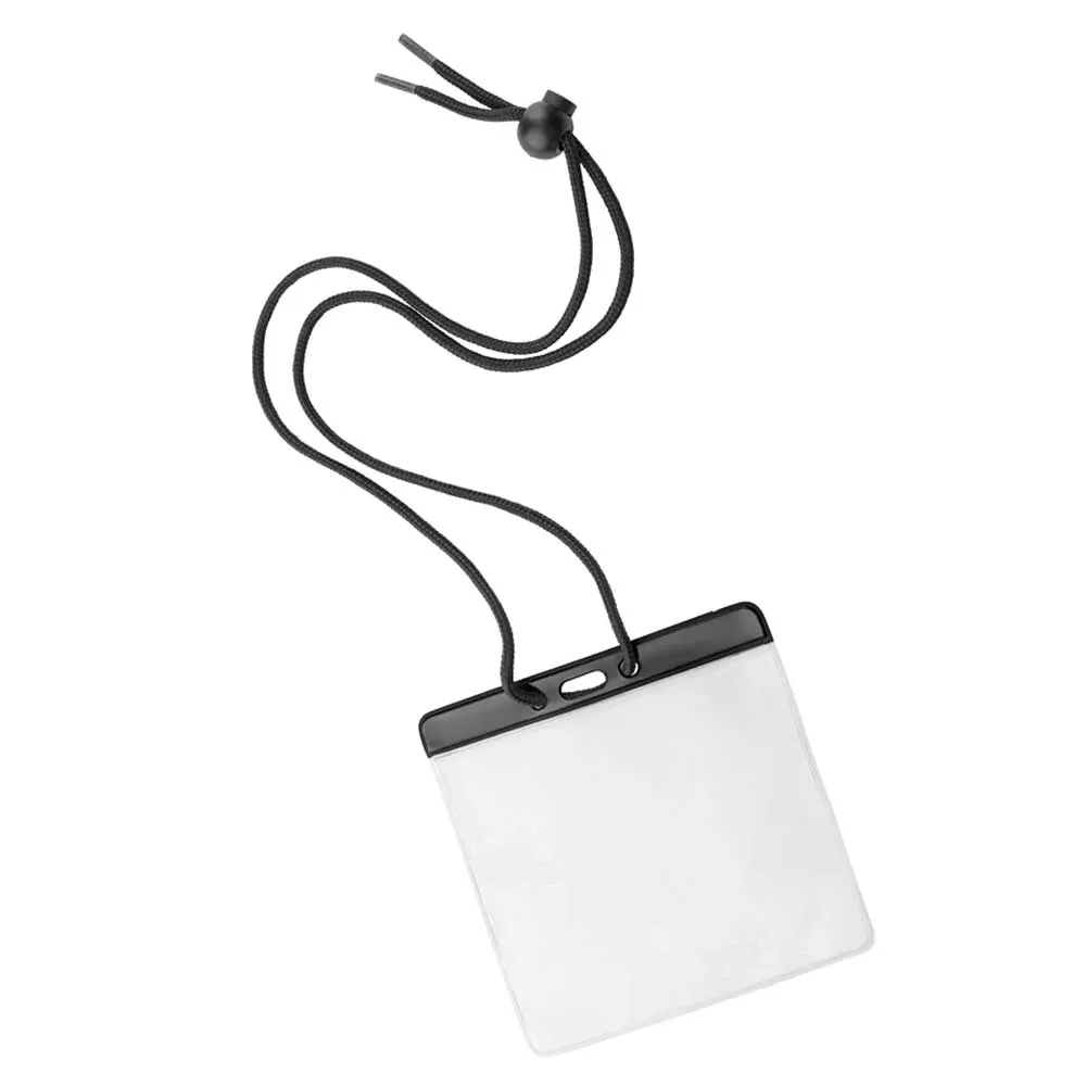 Vinyl Badge Holder with Color Bar and Neck Cord (100/Pack)
