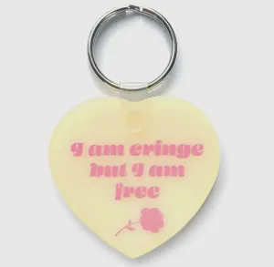 Vinyl Heart Cringe Keychain