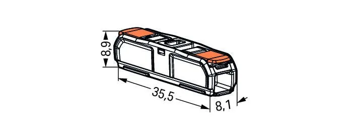 Wago 221-2411 4mm² 221 Inline Compact Connector - Transparent