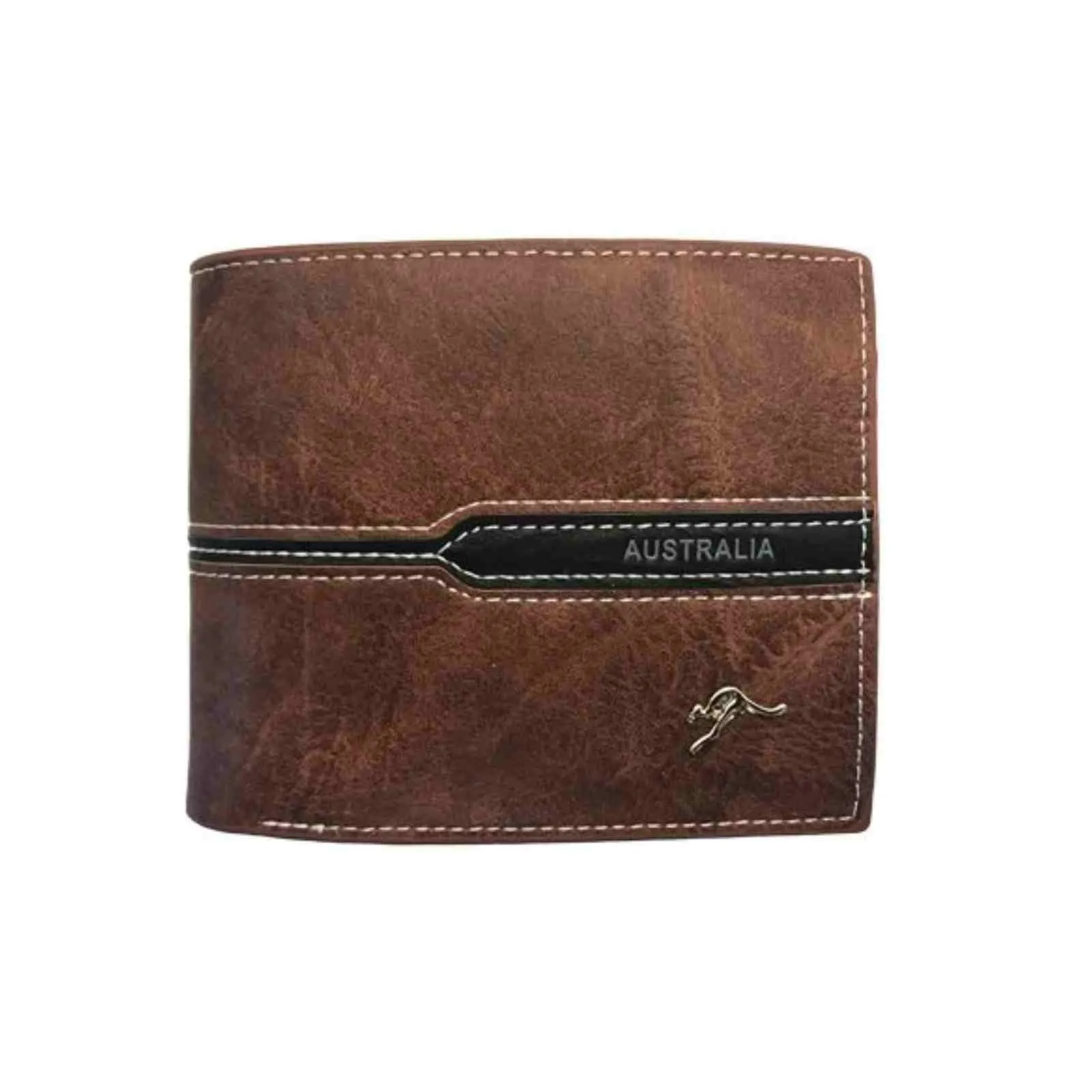 Wallet with Australia Stripe Brown