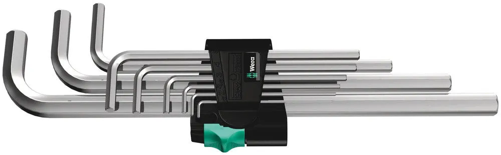 Wera 05021909001 950/9 Hex-Plus 2 L-key set, metric, chrome-plated, 9 pieces
