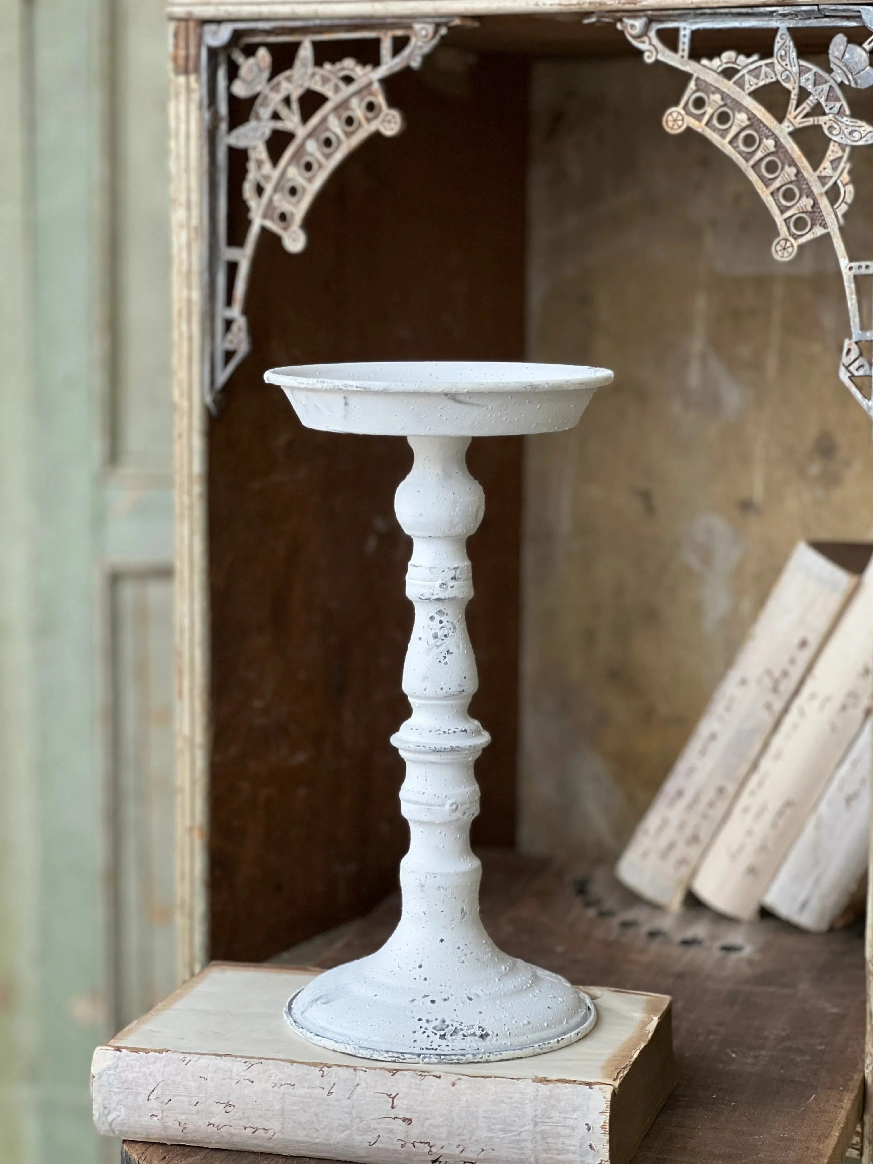White Candle Holder