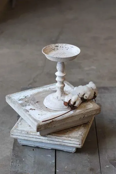White Candle Holder