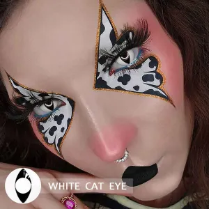 White Cat Eye Halloween Contact Lenses Yearly