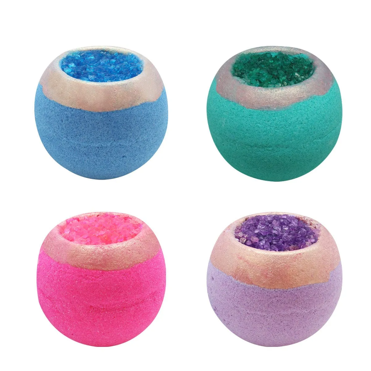 Wholesale Geode Crystal Oasis Organic Bath Bombs