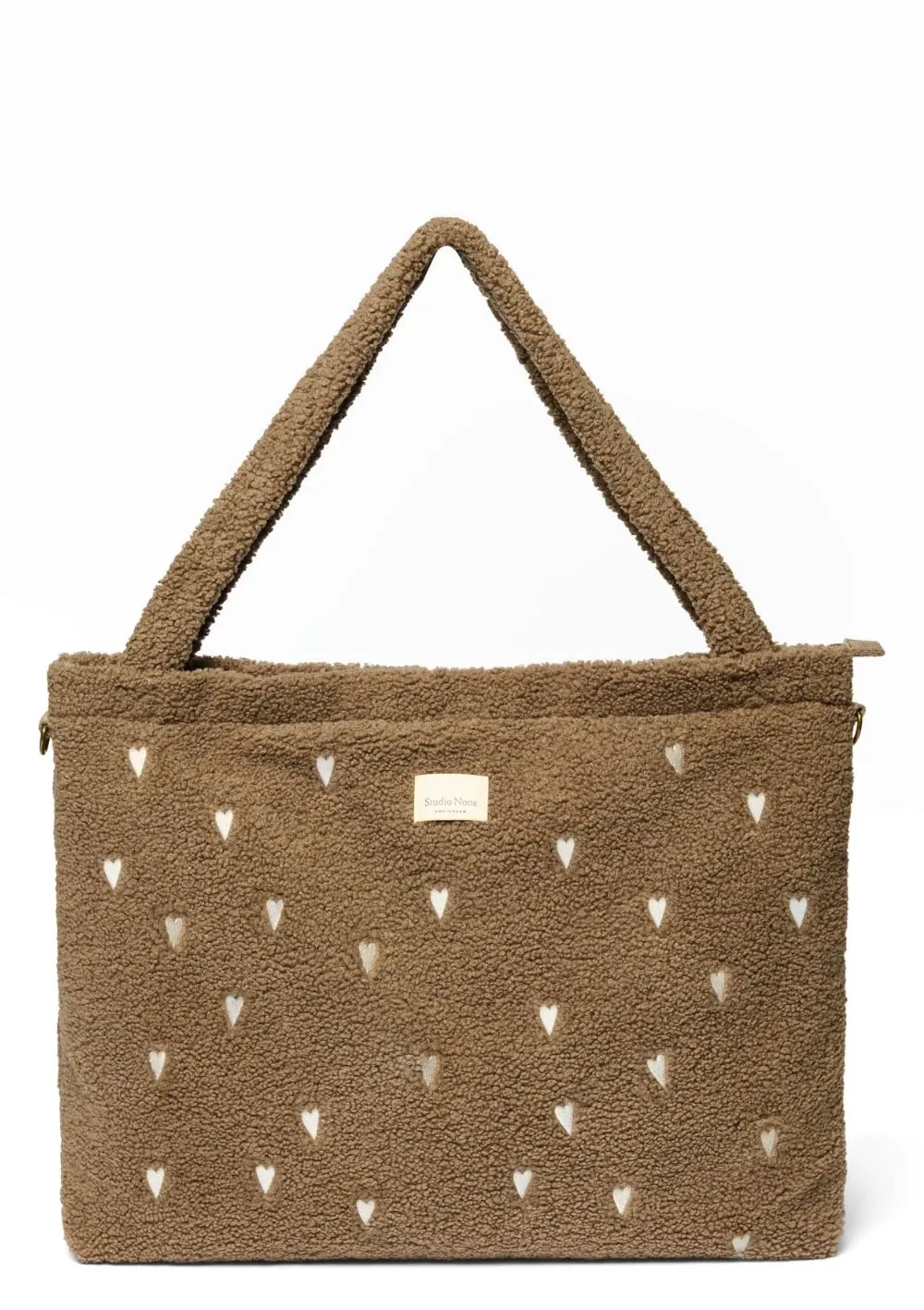 Wickeltasche 'Teddy Diaper Bag' Brown Hearts