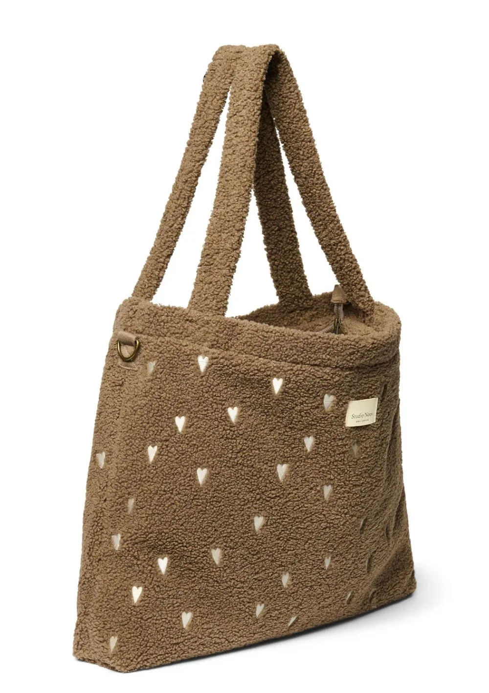 Wickeltasche 'Teddy Diaper Bag' Brown Hearts