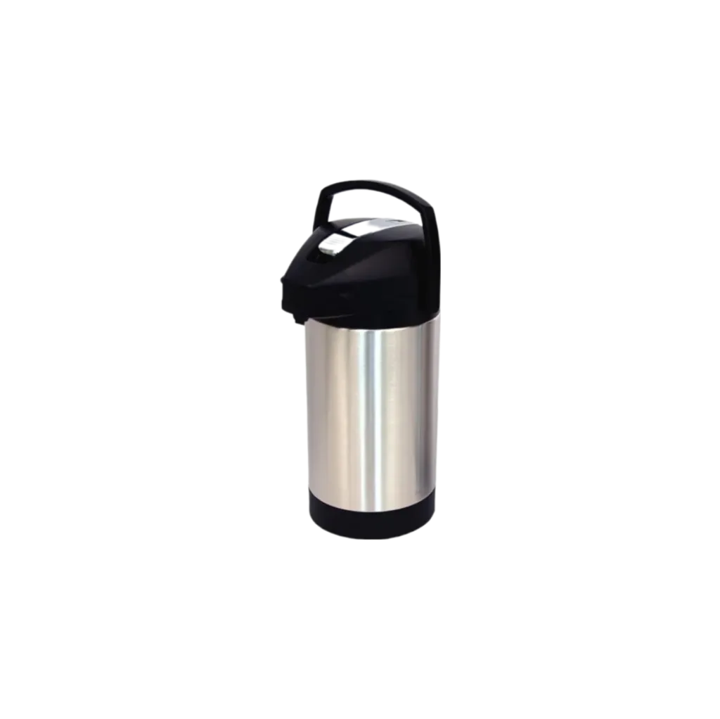 Wilbur Curtis NBS-25 - 2.5 Litre Stainless Steel Airpot with Stainless Steel Liner and Lever Action Handle