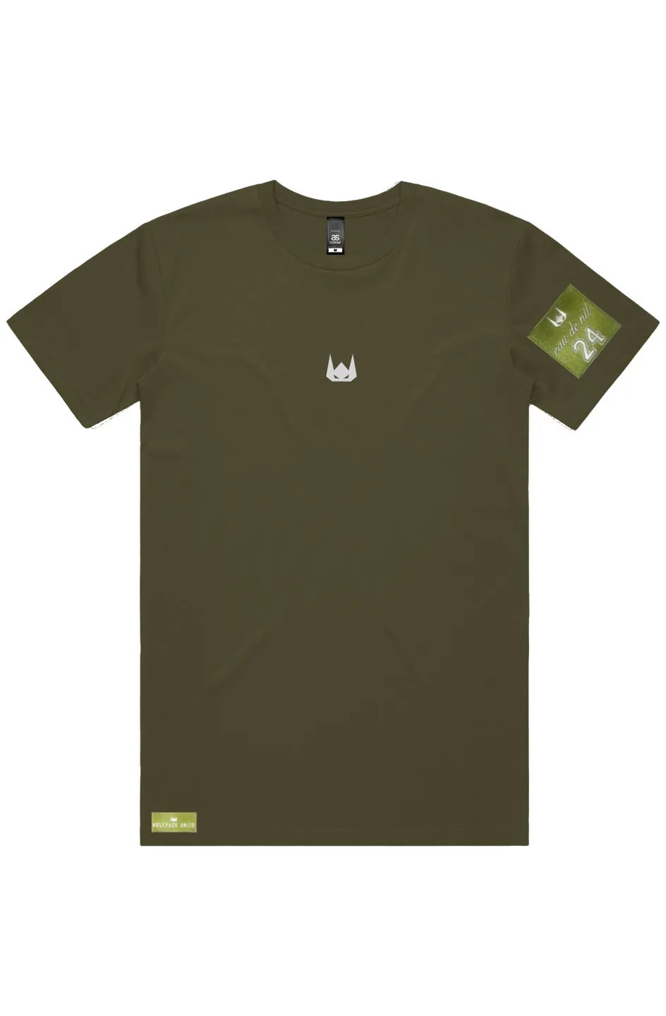 WOLFPACK UNLTD "STATEMENT" LIGHTWEIGHT TEE S/S EMBROIDERED LOGO | ARMY GREEN