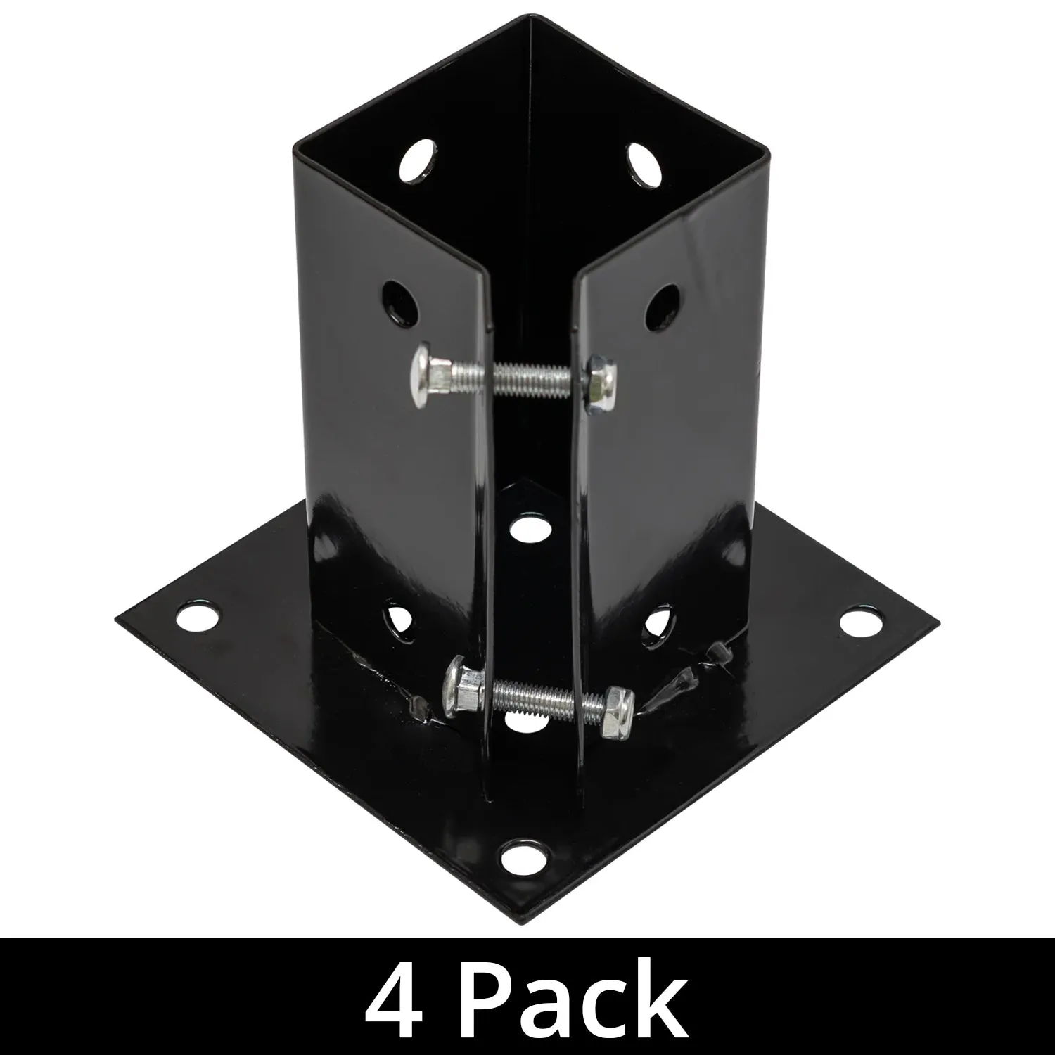 Woodside Bolt Down Fence Post Holder - 75mm x 75mm x 150mm