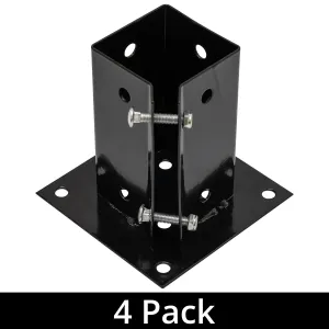 Woodside Bolt Down Fence Post Holder - 75mm x 75mm x 150mm