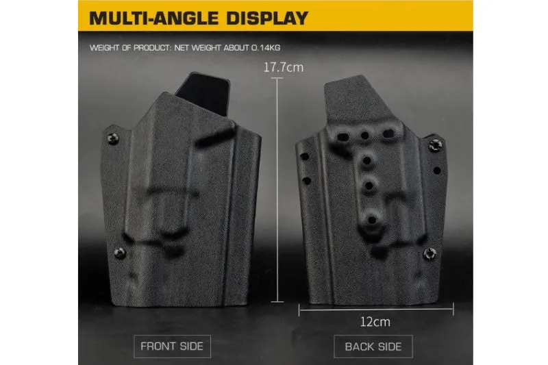WoSport Lightweight Kydex Tactical Holster (G-03-XH35) - Black