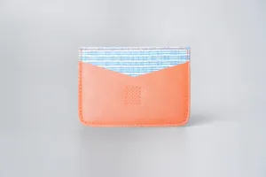 Woven Bulsa Card Holder - Deep Orange Leather