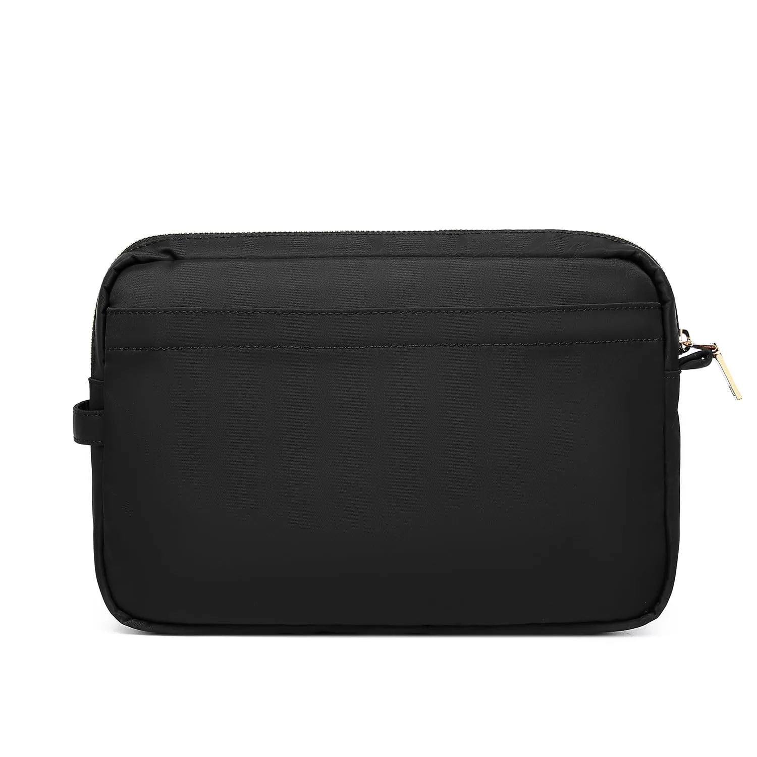 YONBEN Storage Bag Cosmetic Bag for Women, Travel Makeup Bag Zip Up Bag Cute Makeup Bag Perfect Storage for Cosmetics, Black/Nylon