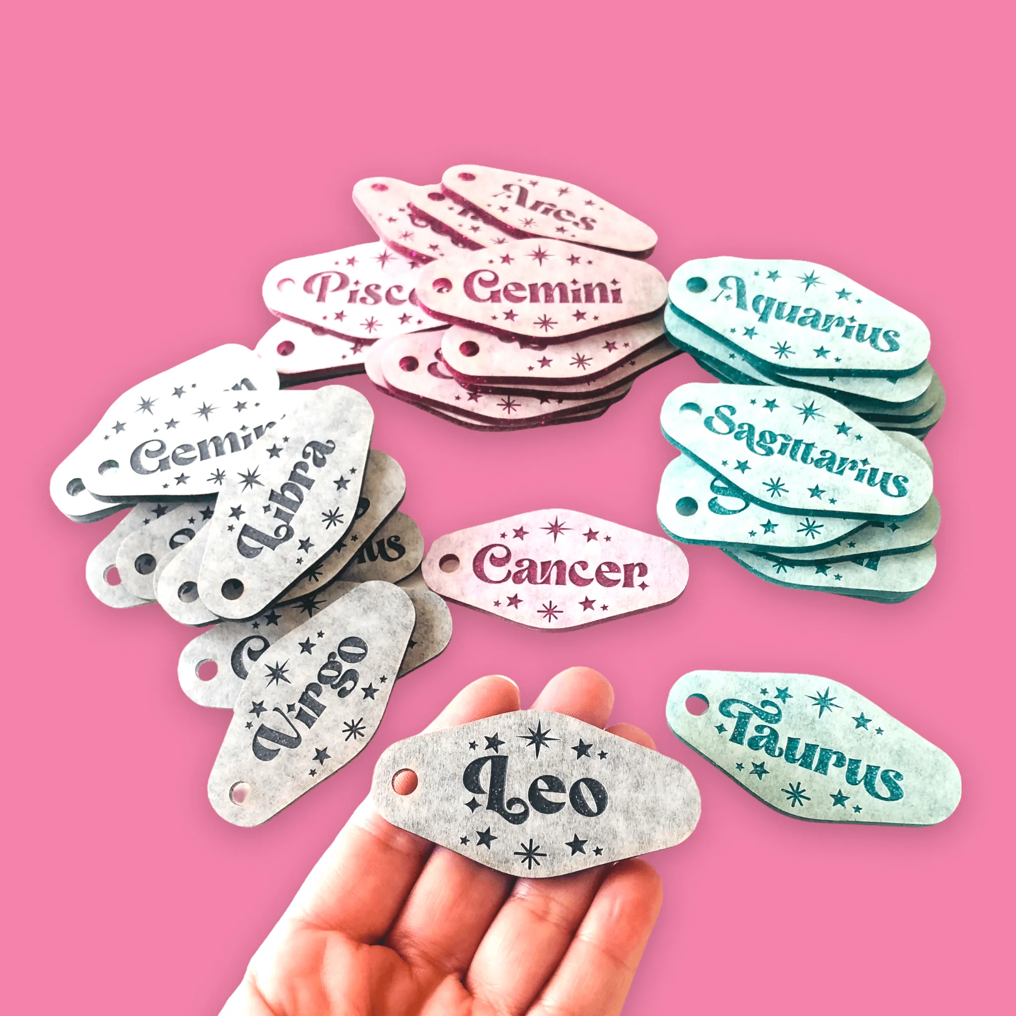 Zodiac  Motel Key Fobs - 2 pce Set